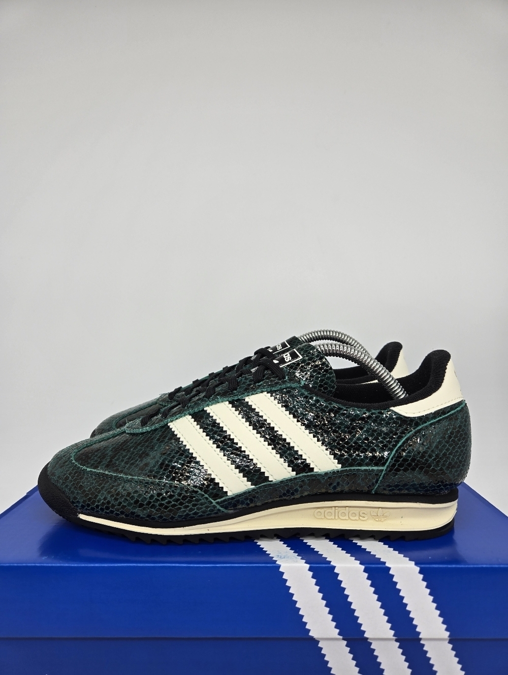 adidas Women's SL 72 OG JS3982 Collegiate Green Snakeskin Shoes Size 7 New